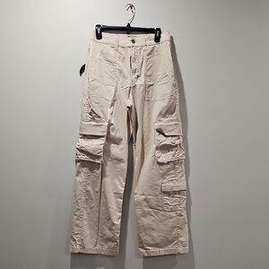 Hollisters Womens Beige Cargo Pants - Neutral Utility Style